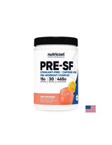 Pre-Workout-Komplex PRE-SF, 450 g Pulver, mit rosa Limonadengeschmack, 30 Dosen