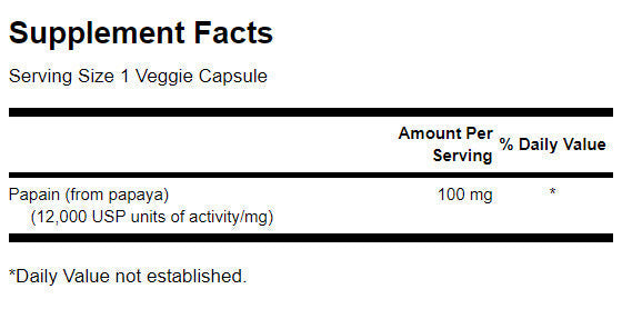 Papain Papaya Enzym 100 mg – 90 Kapseln