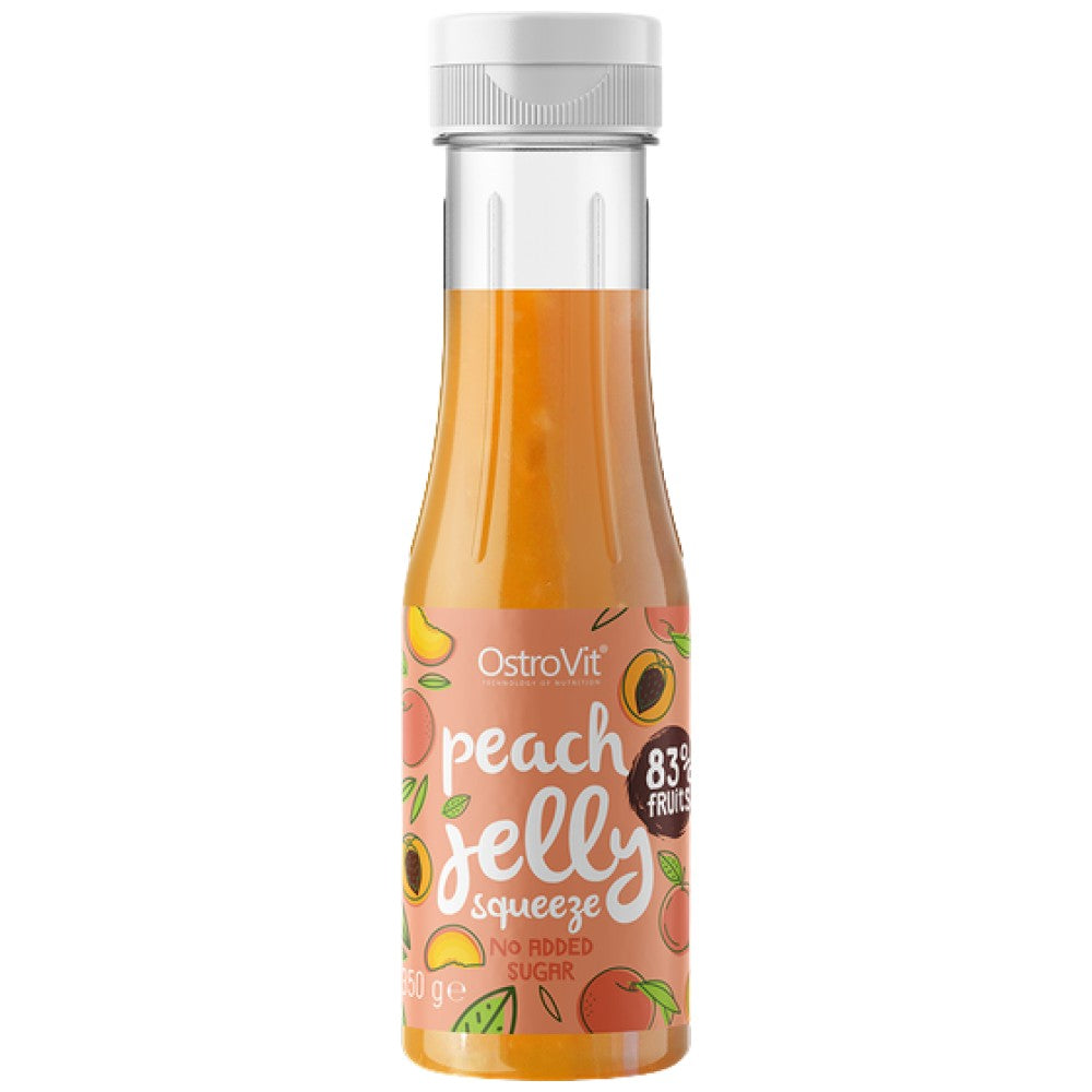 Pfirsich 83 % Gelee Squeeze | Ohne Zuckerzusatz 350 ml