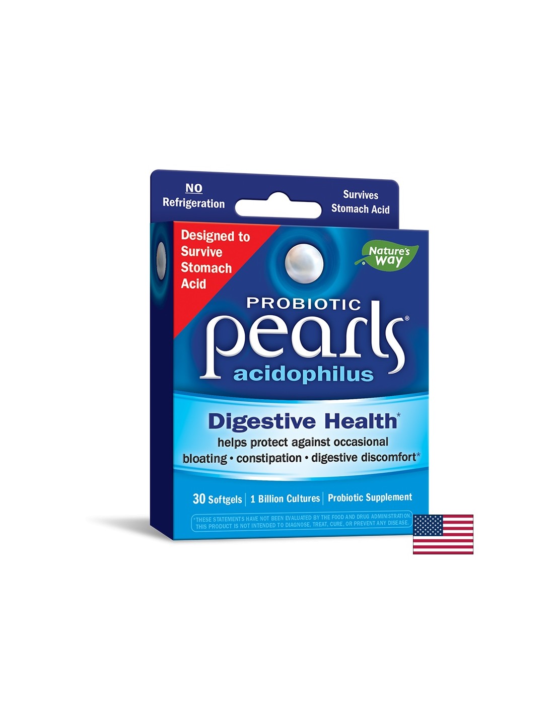 Pearls® Probiotic/Pearls® Probiotic, 1 Milliarde aktive Probiotika x 30 Softgelkapseln Nature's Way