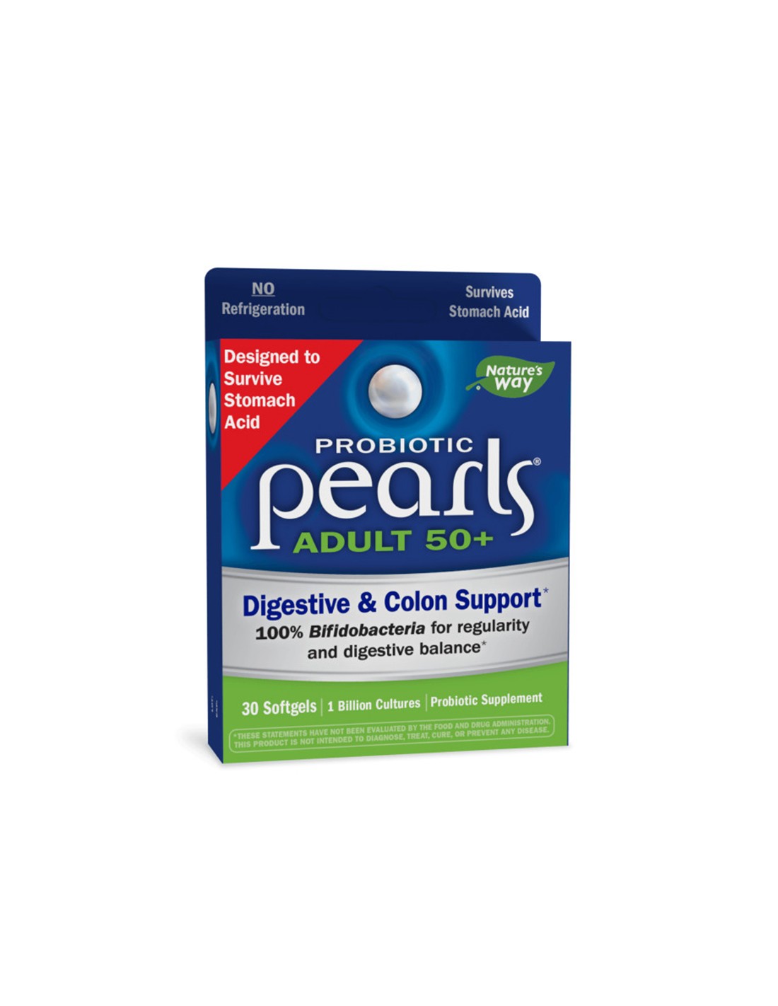 Pearls® Probiotic 50+ Adult – Pearls® Probiotic für Erwachsene 50+, 1 Milliarde aktive Probiotika, 30 Softgel-Kapseln