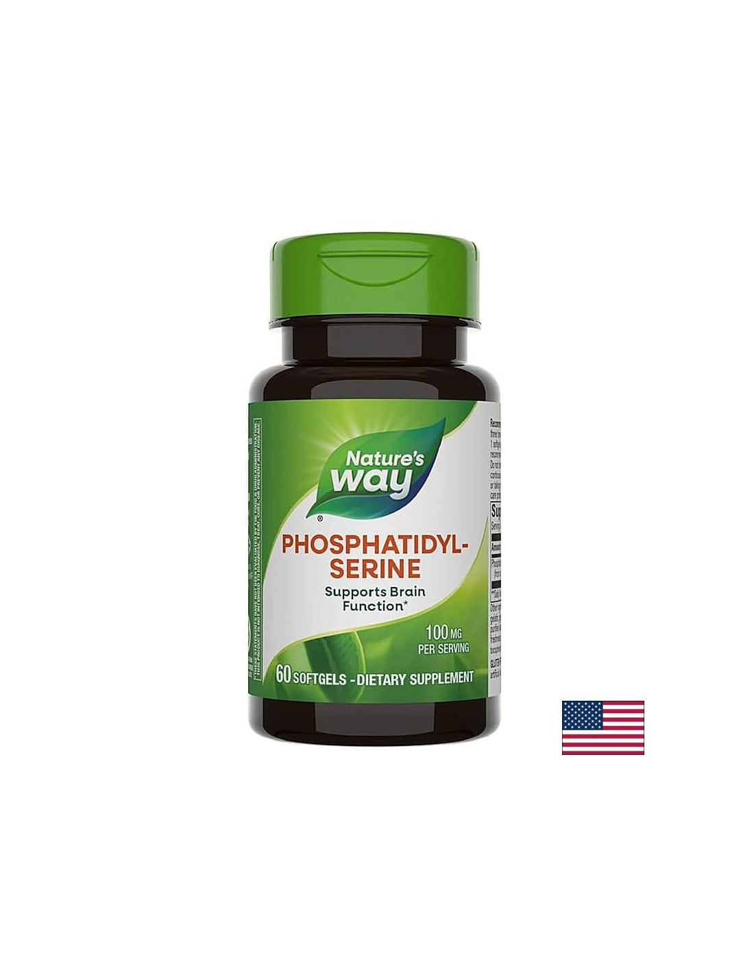 Phosphatidyl-Serin – Phosphatidyl-Serin – für die Gesundheit des Gehirns – 100 mg, 60 Softgel-Kapseln Nature's Way