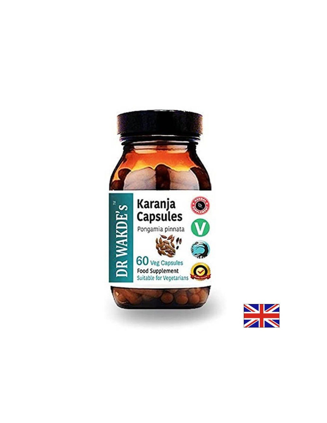 Karanja (Pongamia pinnata) – bei Hautproblemen, Ekzemen, Geschwüren und Akne, 60 Kapseln