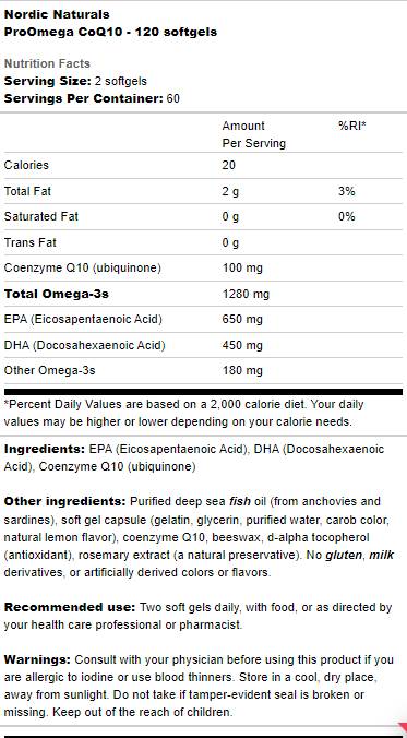 ProOmega CoQ10 – 120 Gelkapseln