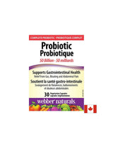 Probiotic 50 Billion – Probiotic 50 Milliarden aktive Probiotika, 10 Stämme, 30 Kapseln <tc>Webber Naturals</tc>