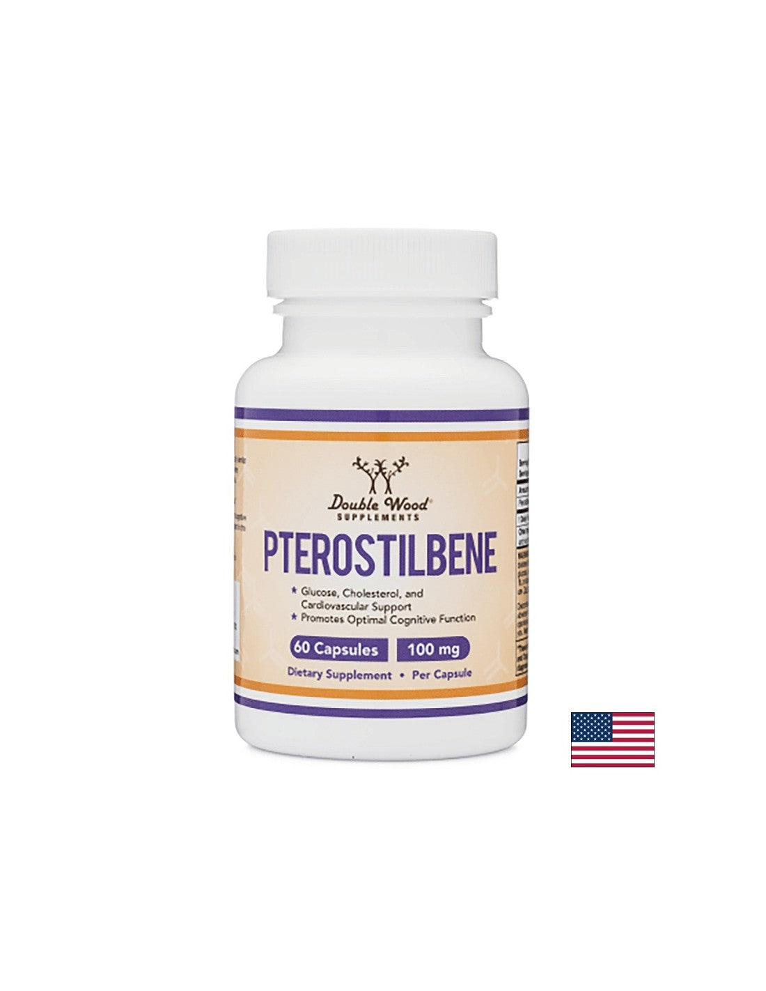 Pterostilben, 100 mg, 60 Kapseln <tc>Double Wood</tc>