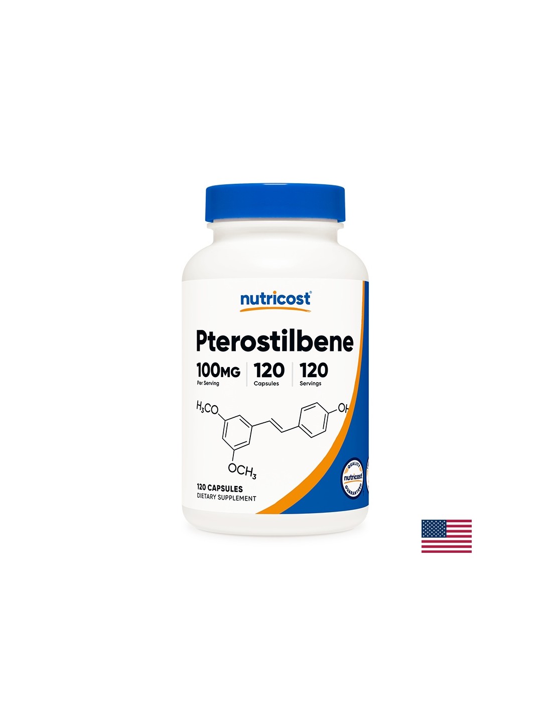 Gehirnfunktion – Pterostilben, 100 mg x 120 Kapseln <tc>Nutricost</tc>