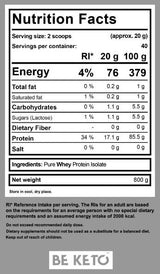 Pure Whey Isolate – 800 Gramm