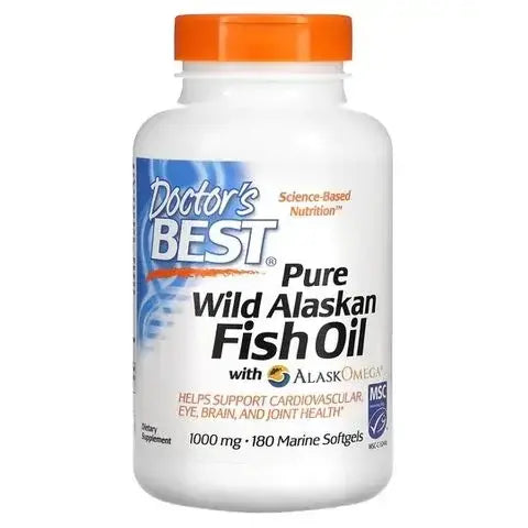 Reines Wildfischöl aus Alaska 1000 mg (180 Kapseln, 180 Dosen) <tc>Doctor's Best</tc>
