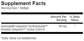 Quinogel (hydrosoluble Ubiquinol CoQ10) 50 mg 30 Gelkapseln