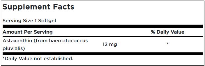 Astaxanthin 12 mg - 30 Gelkapseln