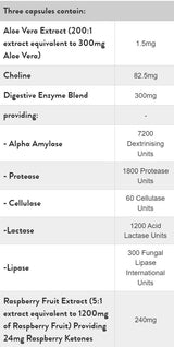 Himbeerketone Verdauungsenzyme – 60 Kapseln
