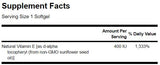 Real Food E aus gentechnikfreiem Sonnenblumenöl, 60 Gelkapseln