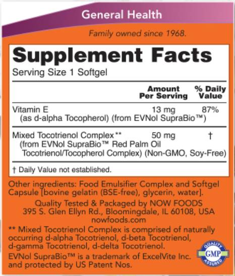 Rote Palm-Tocotrienole 50 mg – 60 Kapseln