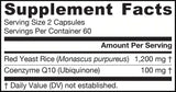 Roter Hefereis 1200 mg + CoQ10 100 mg – Roter Hefereis + Coenzym Q10 120 Kapseln