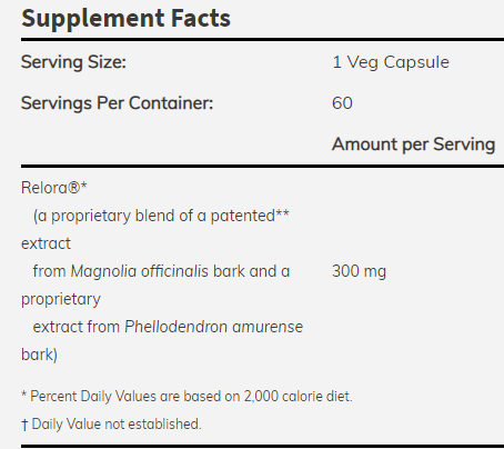Relora 300 mg 60 Kapseln, 60 Dosen