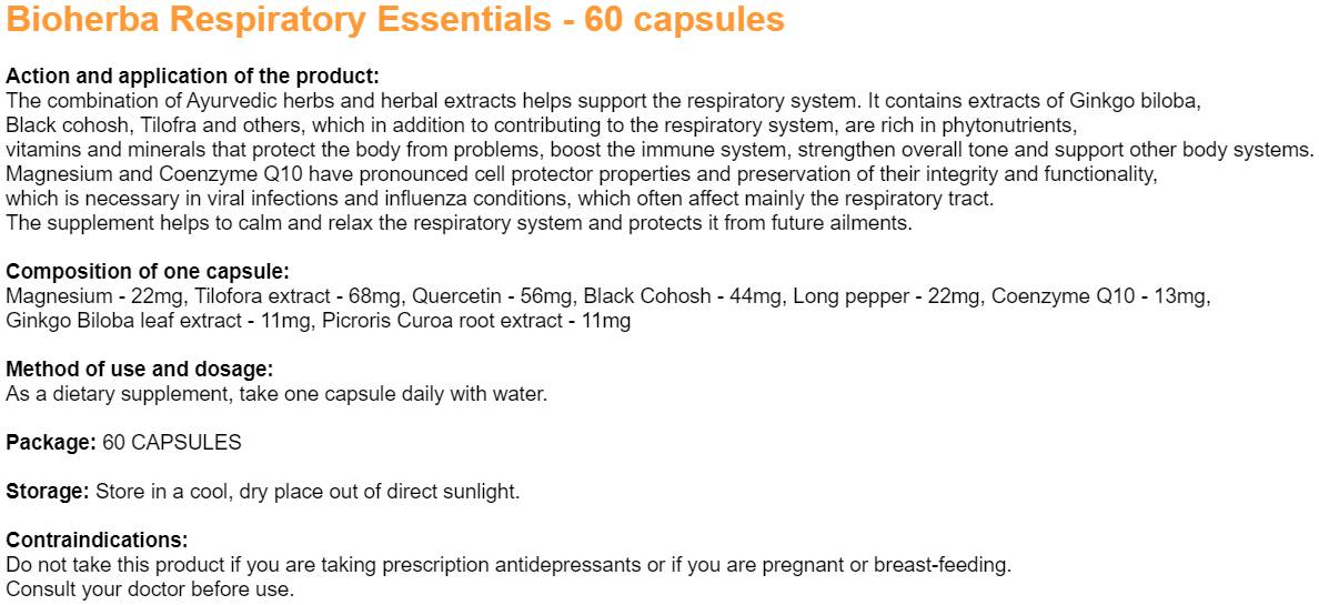 Respiratory Essentials – 60 Kapseln