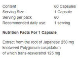 Resveratrol 125 mg – 60 Kapseln