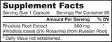 Rhodiola Rosea 500 mg 60 Kapseln