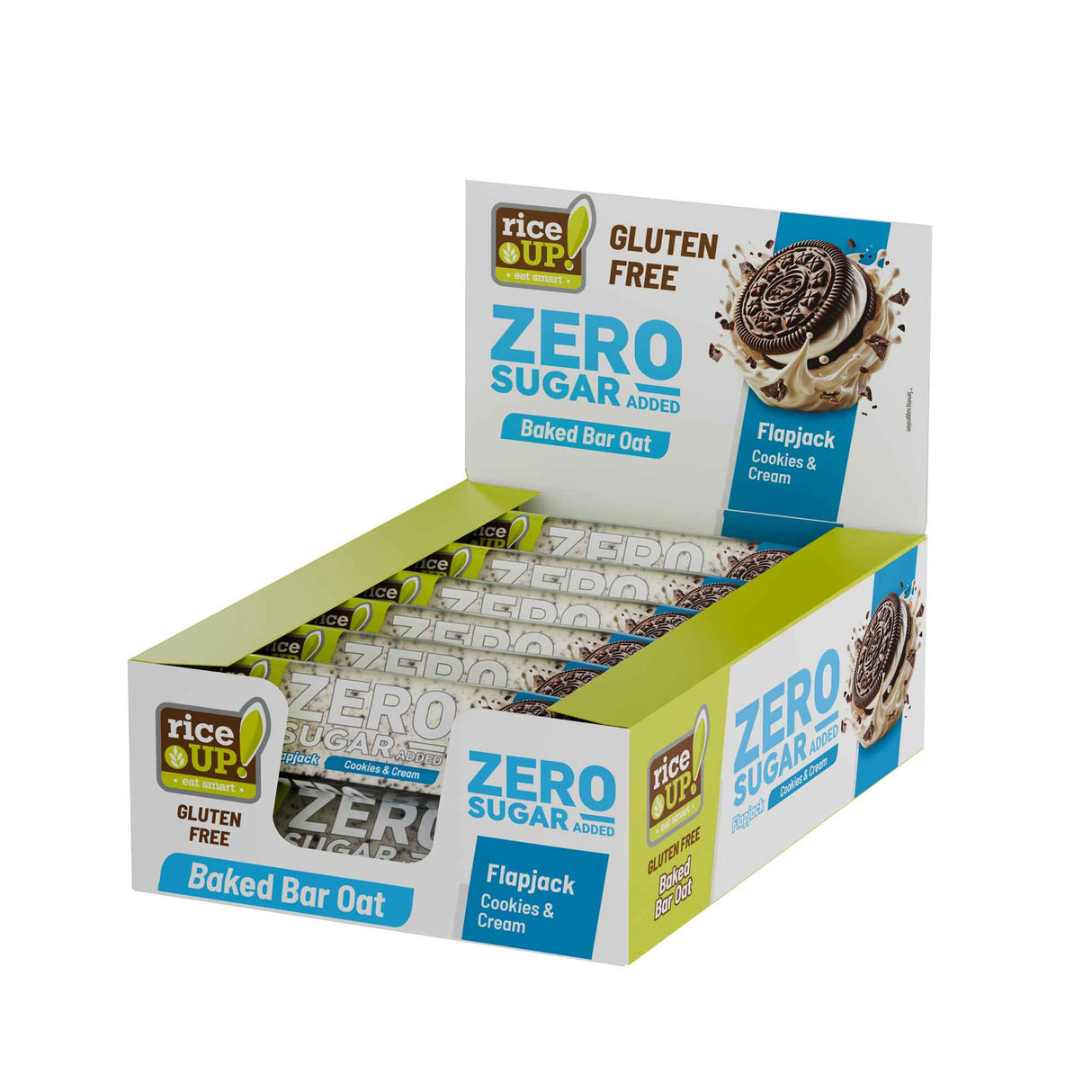 RiceUP! ZERO SUGAR - Flapjack bar - 12 x 70g - Nutra Best Europe