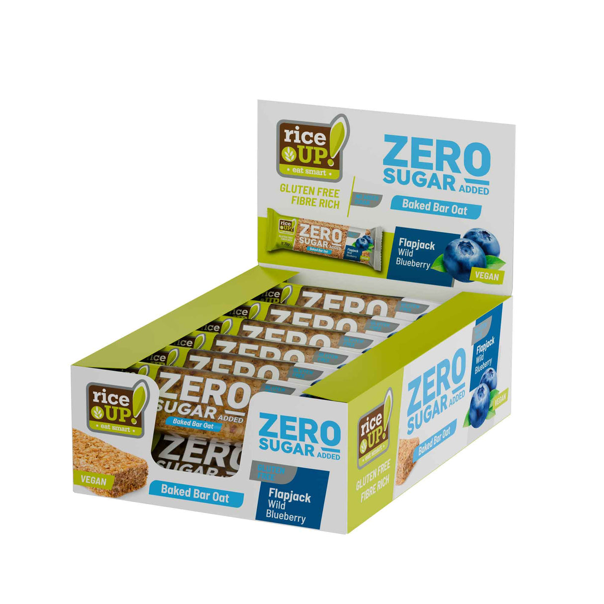 RiceUP! ZERO SUGAR – Flapjack-Riegel – 12 x 70 g