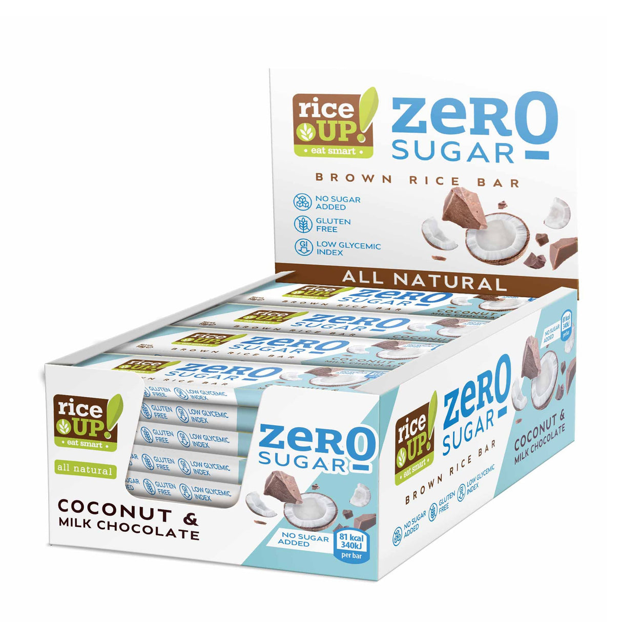 RiceUP! ZERO SUGAR - Reisriegel - 20 x 18 g