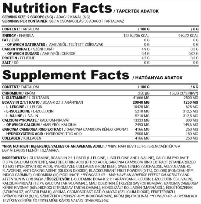 Aufstieg | BCAA – Glutamin – Kollagen | Für Frauen bestimmt – 300 Gramm