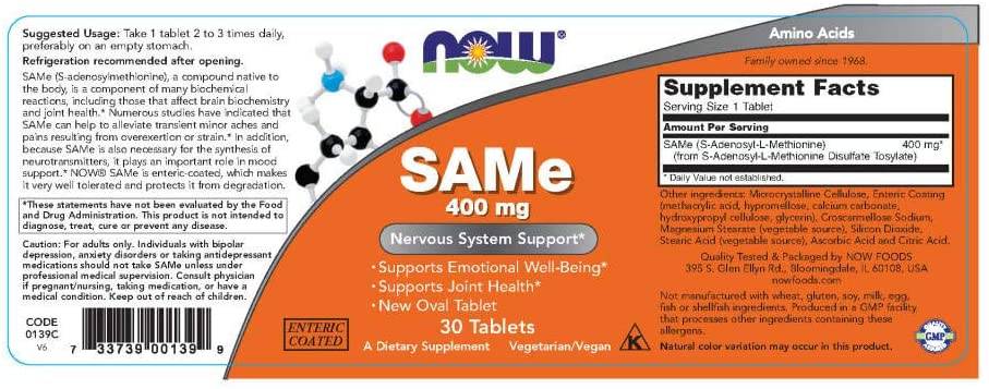 SAMe 400 mg – 30 Tabletten