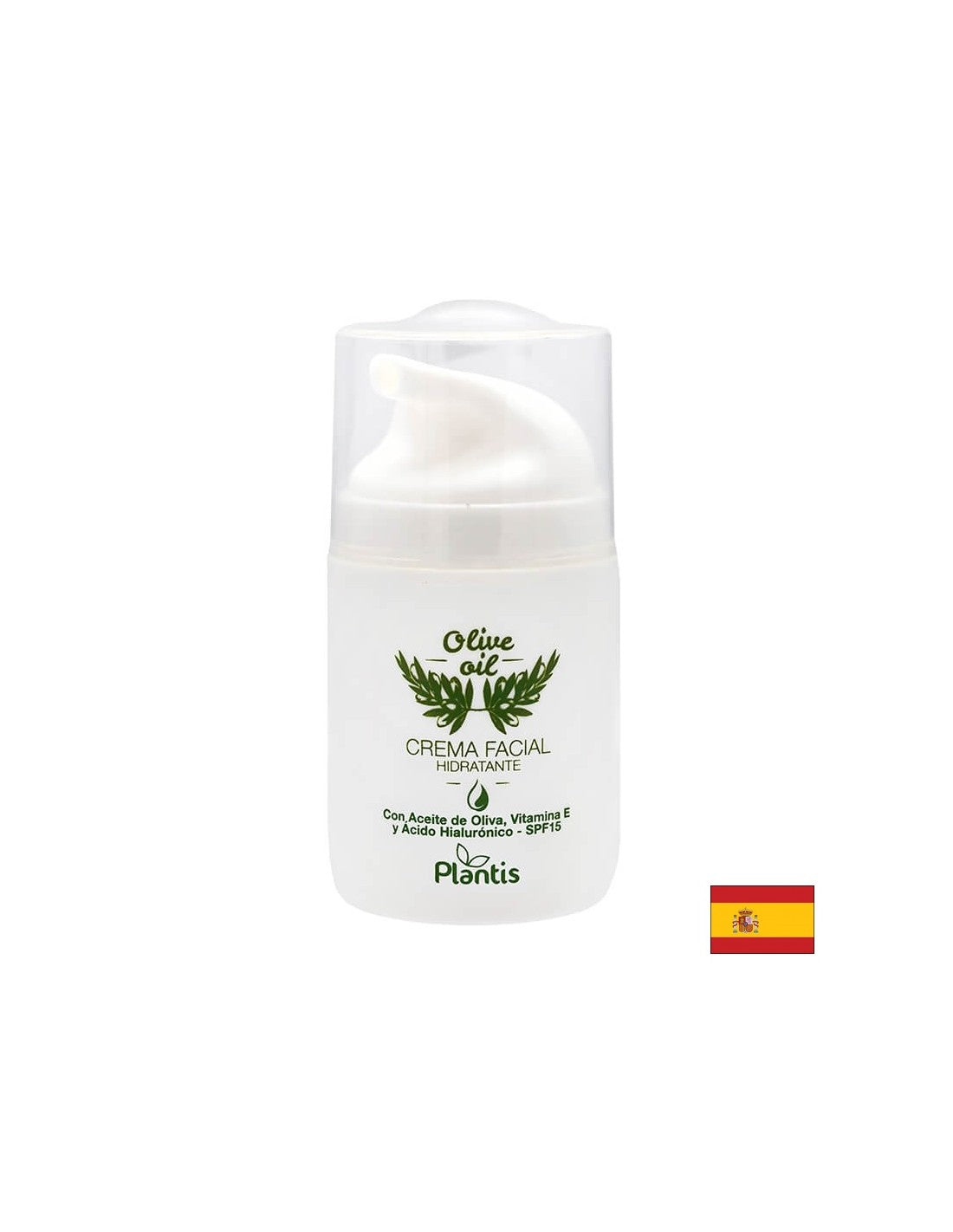 Feuchtigkeitsspendende Gesichtscreme mit Olivenöl, Vitamin E und Hyaluronsäure SPF15, 50 ml