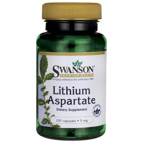 Lithium Aspartate 5 mg 100 capsules - Nutra Best Europe