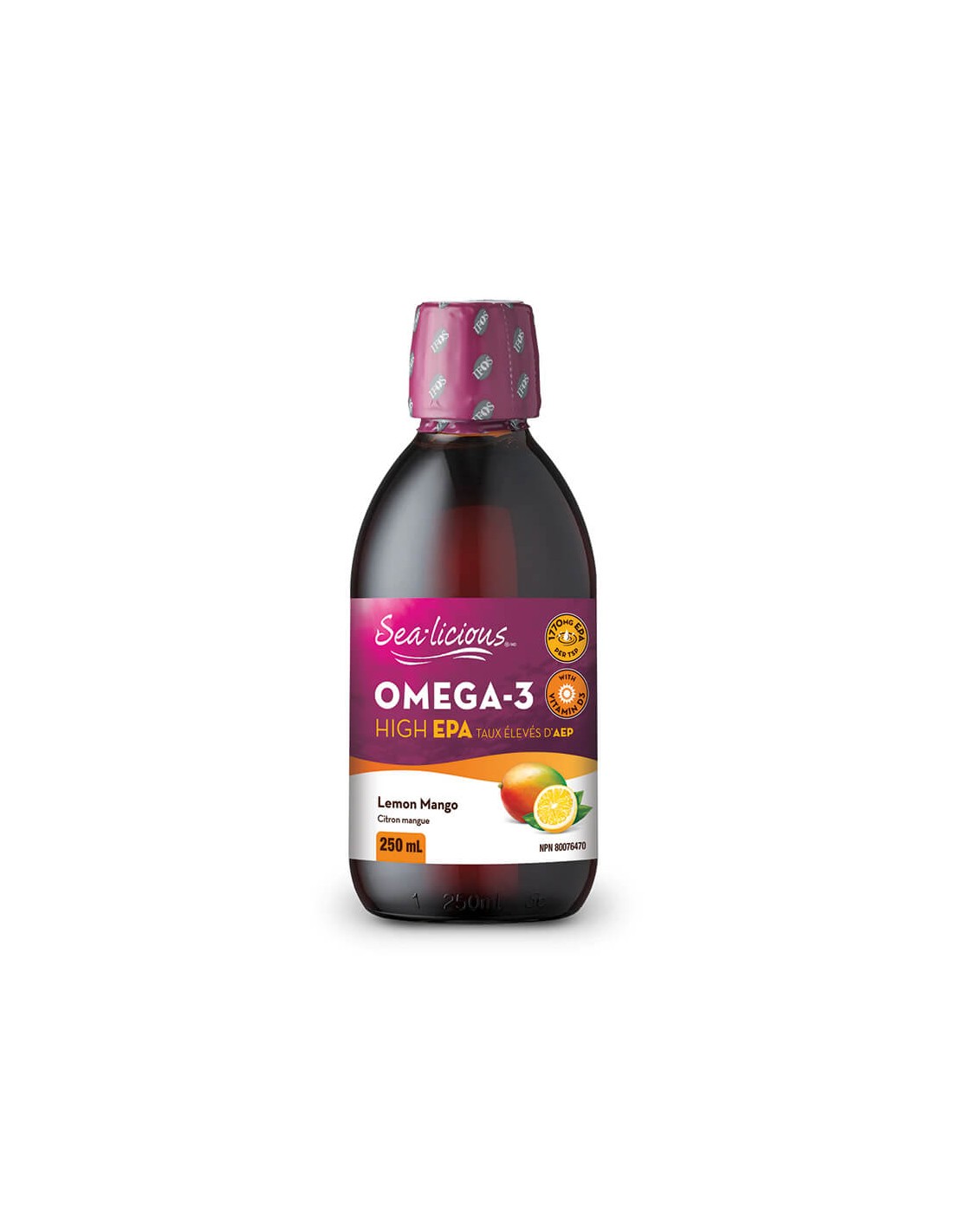 Sea-Licious® Omega-3 High EPA + Vitamin D3/Omega-3 (hoher EPA-Gehalt) + Vitamin D3, 250 ml <tc>Natural Factors</tc>