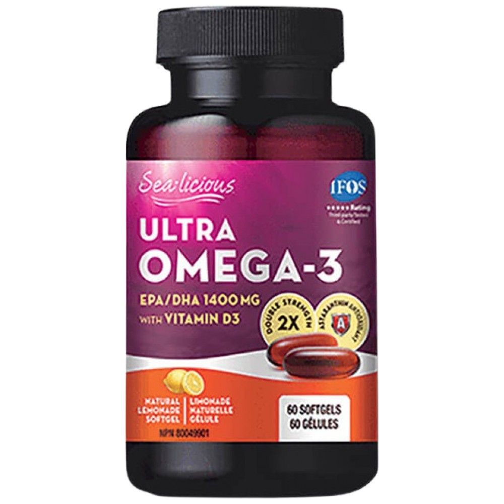 Sea-Licious® Ultra Omega-3 mit Vitamin D3 – 60 Gelkapseln