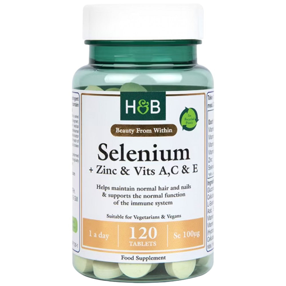 Selen 100 mcg + Zink & Vits A, C & E – 120 Tabletten