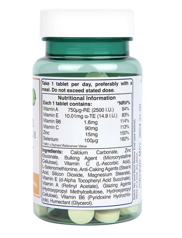 Selen 100 mcg + Zink & Vits A, C & E – 120 Tabletten