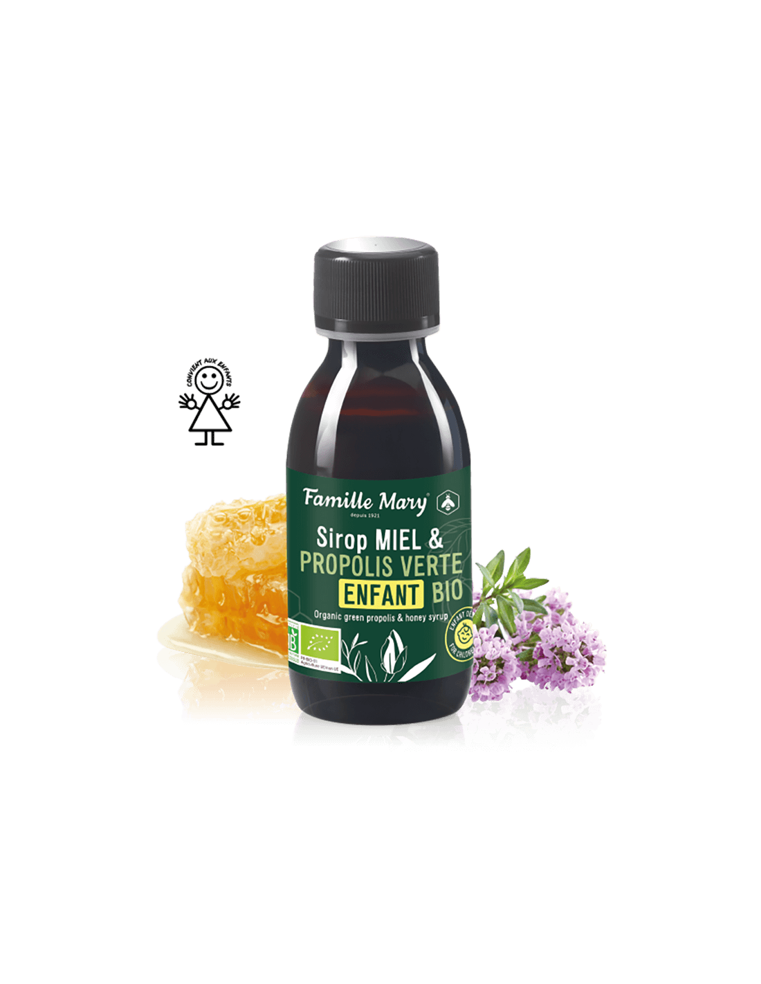 Sirop Miel et Propolis Verte Enfant Bio/Sirup für Kinder mit Honig und grünem Propolis (Bio), 125 ml Famille Mary