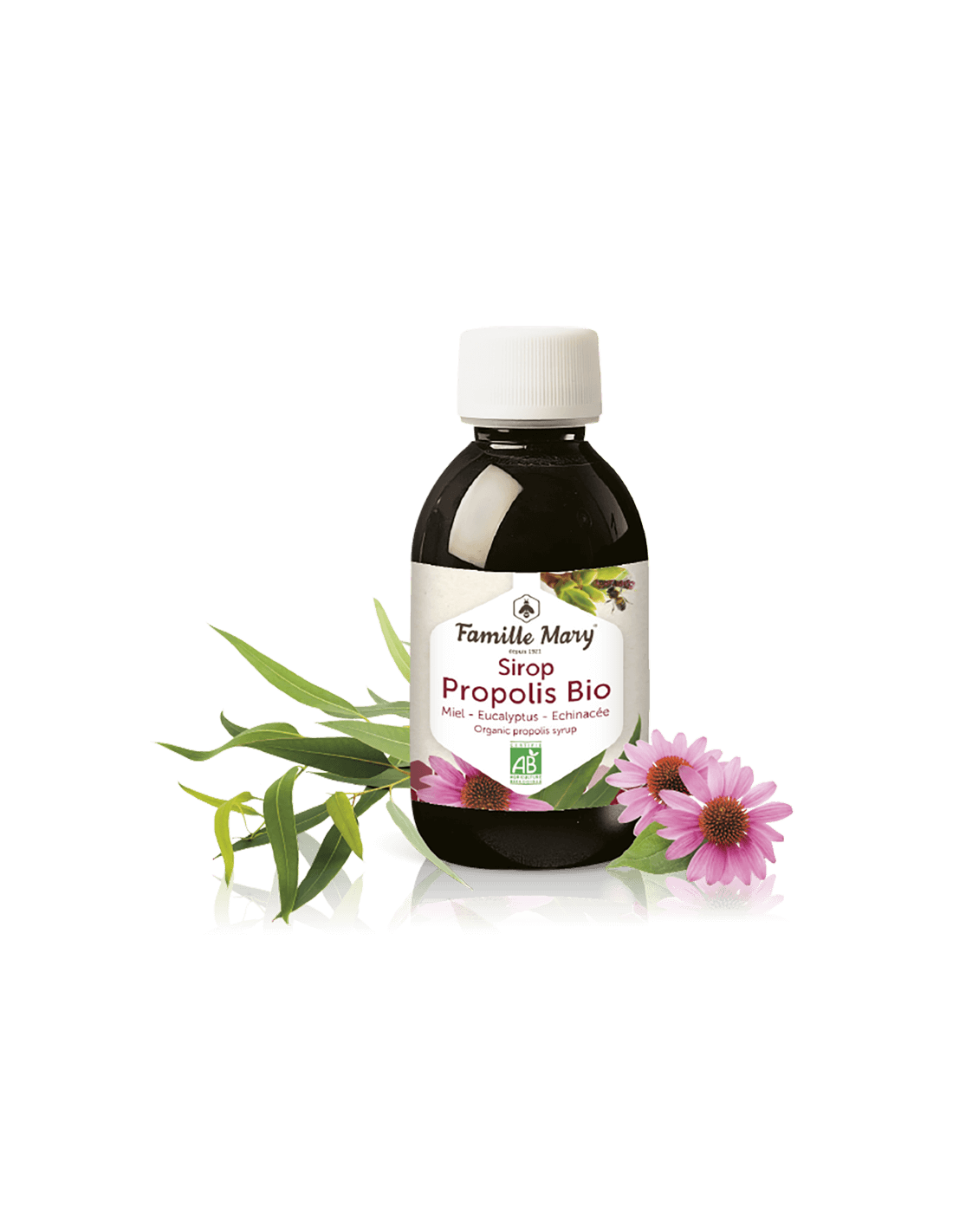 Sirop Propolis Bio (mit Honig, Eukalyptus und Echinacea), 150 ml Famille Mary