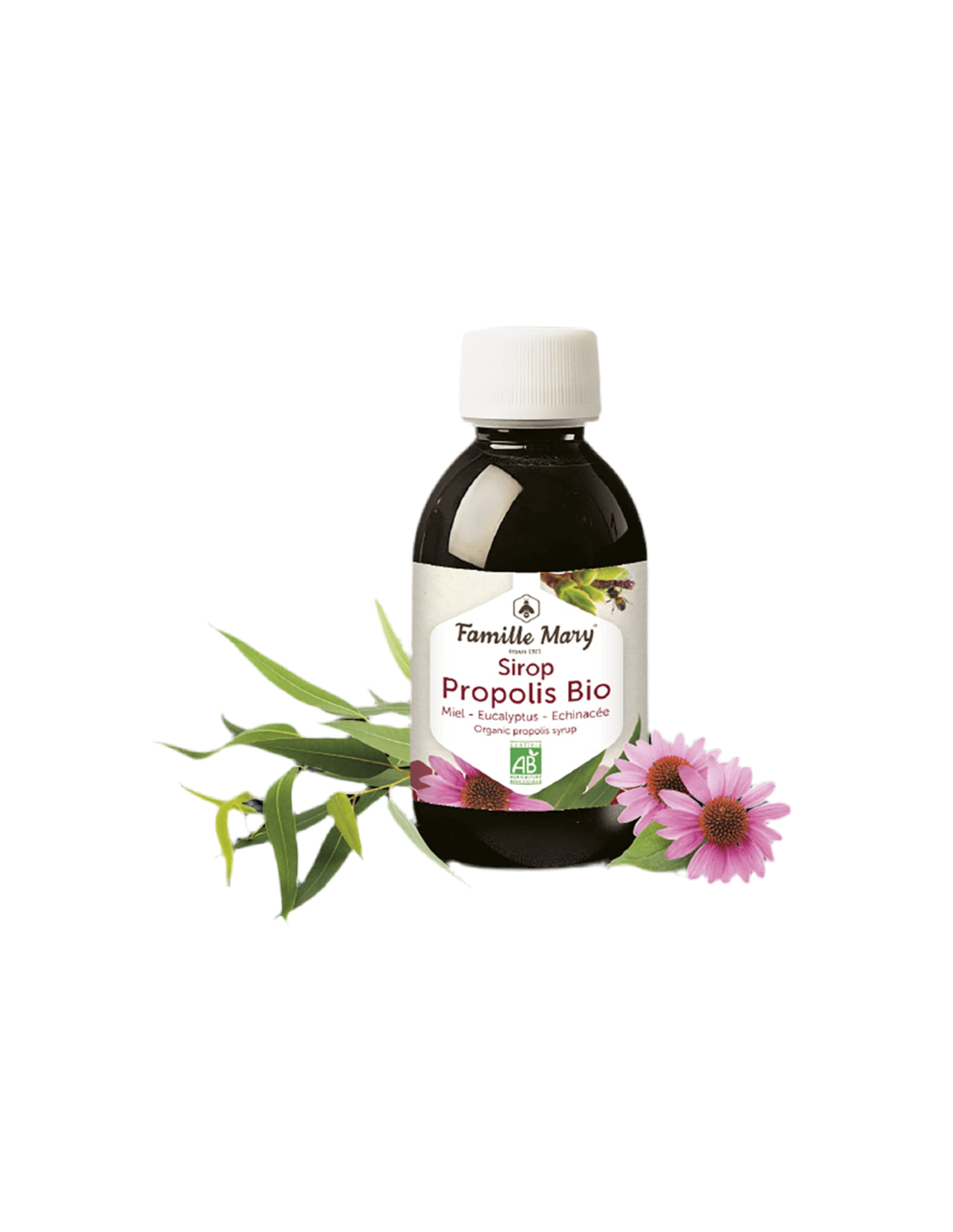 Sirop Propolis Bio (mit Honig, Eukalyptus und Echinacea), 150 ml Famille Mary