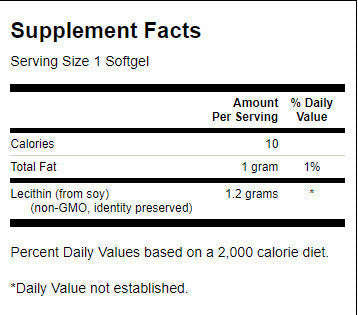 Sojalecithin Non-GMO 1200 mg – 90 Gelkapseln