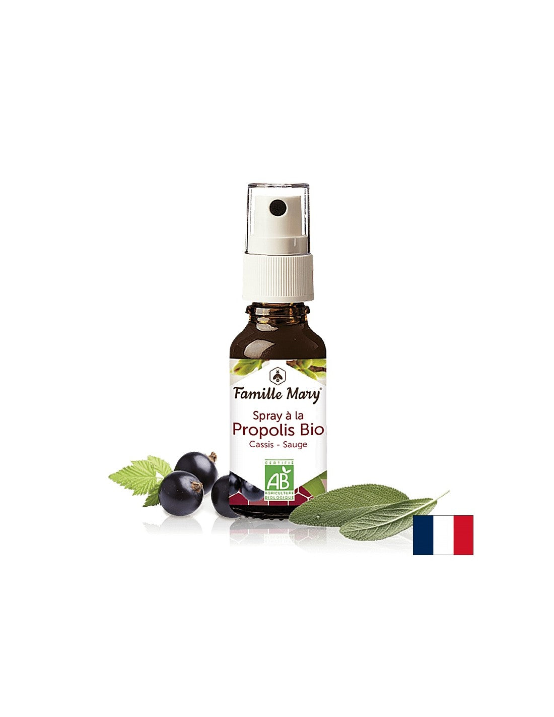 Spray à la Propolis Bio/Halsspray mit braunem Propolis, Salbei und schwarzer Johannisbeere, 20 ml Famille Mary