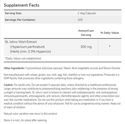 Johanniskraut 300 mg – 250 Kapseln