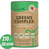 Super Greens Komplex (18 aktive Inhaltsstoffe) 200 g <tc>Nutravita</tc>