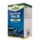 Konzentriertes Fischöl (Super Strength Fish Oil) 1200 mg 60 Weichkapseln NaturesAid