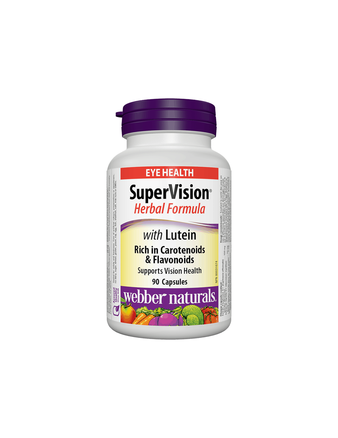 SuperVision® Herbal Formula/ Kräuterformel zur Unterstützung der Sehkraft mit Lutein x 90 Kapseln