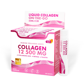 Fish Collagen 12,500 mg with Retinol, Elastin and Hyaluronic Acid - 20 x 25 ml - Nutra Best Europe