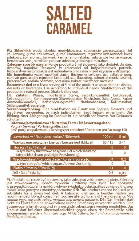 Sirup Null Kalorien | Gesalzenes Karamell – 500 ml