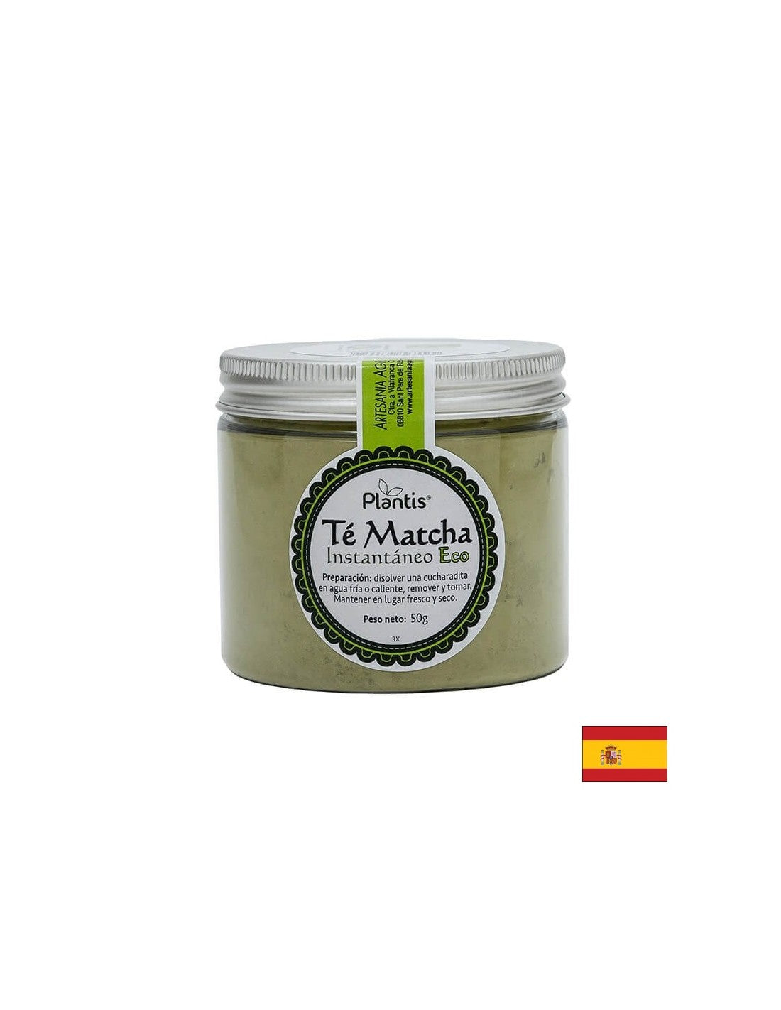 Instant-Bio-Matcha-Teepulver – Stoffwechsel und Energie – Té Matcha Instantáneo Eco Plantis®, 50 g Pulver