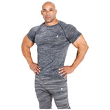 Herren-T-Shirt mit kurzen Ärmeln/T-Shirt 01 LM Compression Dunkelgrau