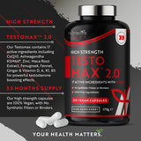 TESTOMAX™ 2.0 /210 Kapseln, 105 Tage/ mit Ashwagandha KSM 66®, CoQ10 und Maca-Wurzel <tc>Nutravita</tc>