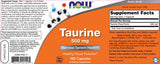 Taurin 500 mg – 100 Kapseln