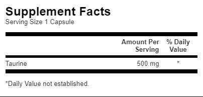 Taurin 500 mg – 100 Kapseln